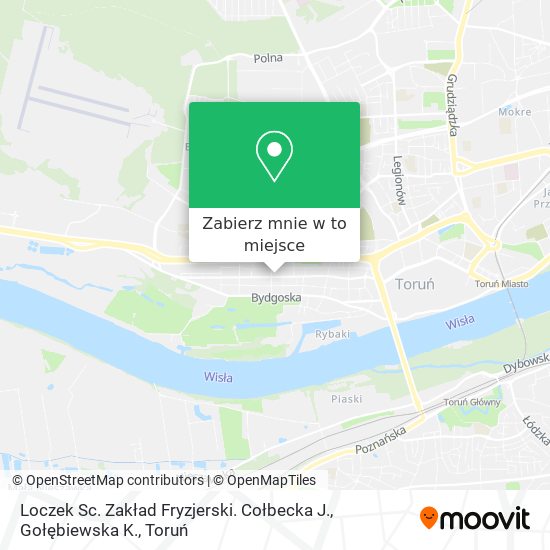 Mapa Loczek Sc. Zakład Fryzjerski. Cołbecka J., Gołębiewska K.