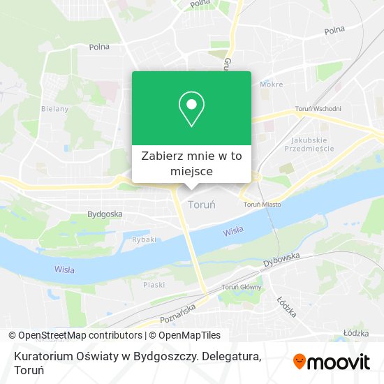 Mapa Kuratorium Oświaty w Bydgoszczy. Delegatura