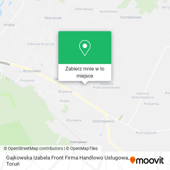 Mapa Gajkowska Izabela Front Firma Handlowo Usługowa