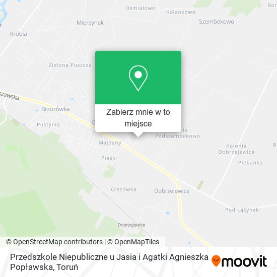 Mapa Przedszkole Niepubliczne u Jasia i Agatki Agnieszka Popławska