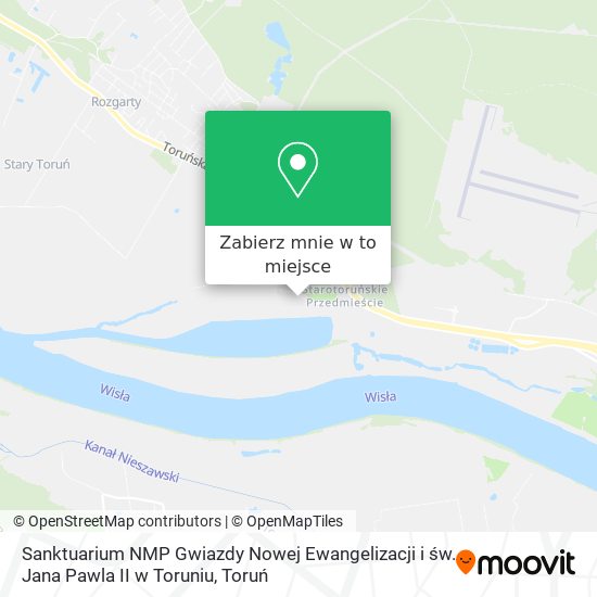 Mapa Sanktuarium NMP Gwiazdy Nowej Ewangelizacji i św. Jana Pawla II w Toruniu