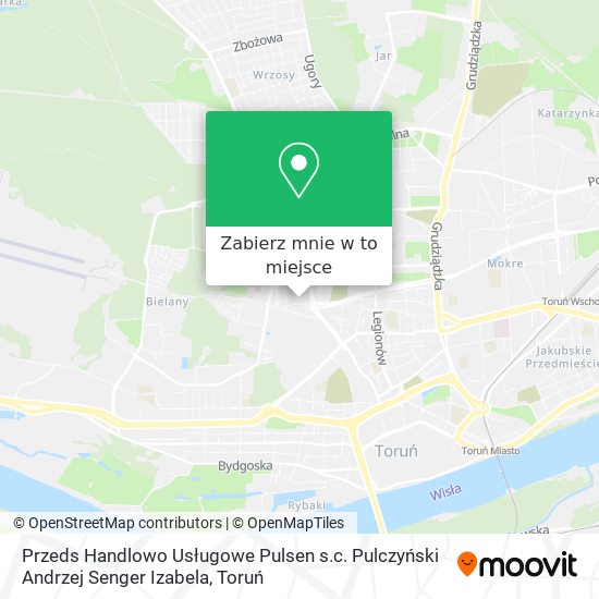 Mapa Przeds Handlowo Usługowe Pulsen s.c. Pulczyński Andrzej Senger Izabela