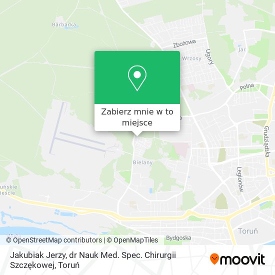 Mapa Jakubiak Jerzy, dr Nauk Med. Spec. Chirurgii Szczękowej