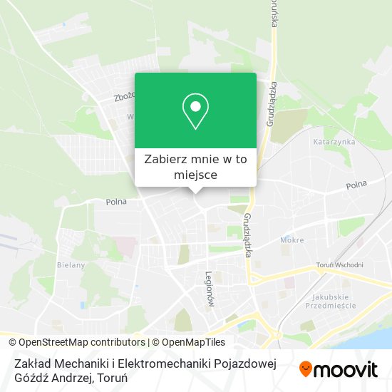 Mapa Zakład Mechaniki i Elektromechaniki Pojazdowej Góźdź Andrzej