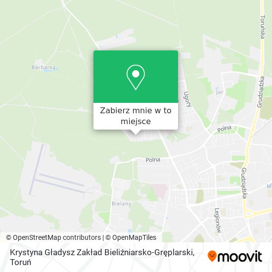 Mapa Krystyna Gładysz Zakład Bieliźniarsko-Gręplarski