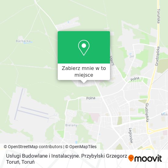 Mapa Usługi Budowlane i Instalacyjne. Przybylski Grzegorz Toruń