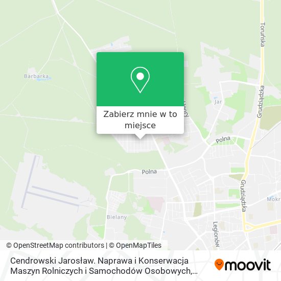 Mapa Cendrowski Jarosław. Naprawa i Konserwacja Maszyn Rolniczych i Samochodów Osobowych, Części Zamienn
