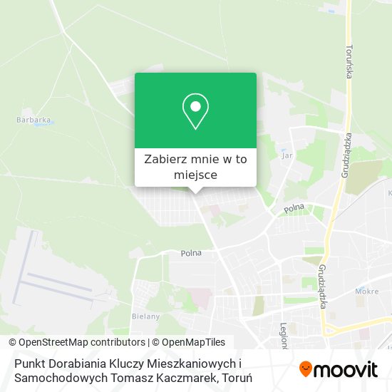 Mapa Punkt Dorabiania Kluczy Mieszkaniowych i Samochodowych Tomasz Kaczmarek