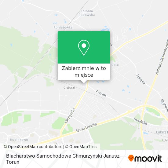 Mapa Blacharstwo Samochodowe Chmurzyński Janusz