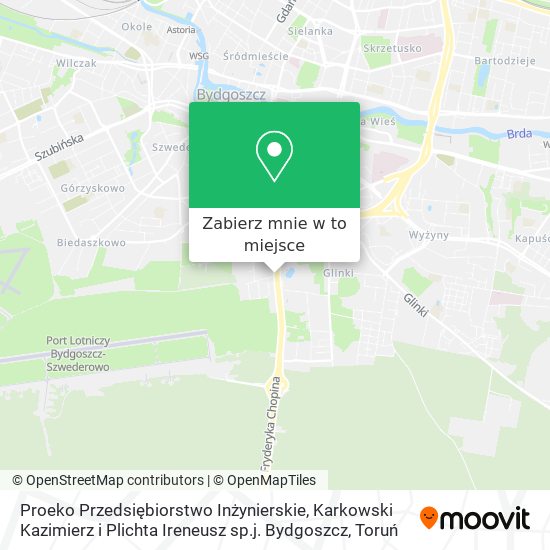 Mapa Proeko Przedsiębiorstwo Inżynierskie, Karkowski Kazimierz i Plichta Ireneusz sp.j. Bydgoszcz