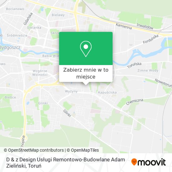 Mapa D & z Design Usługi Remontowo-Budowlane Adam Zieliński