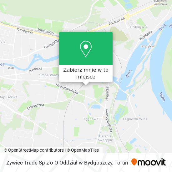Mapa Żywiec Trade Sp z o O Oddział w Bydgoszczy
