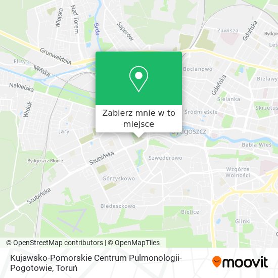 Mapa Kujawsko-Pomorskie Centrum Pulmonologii-Pogotowie