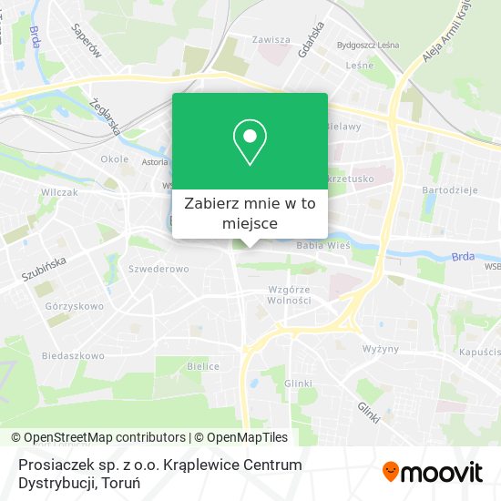 Mapa Prosiaczek sp. z o.o. Krąplewice Centrum Dystrybucji
