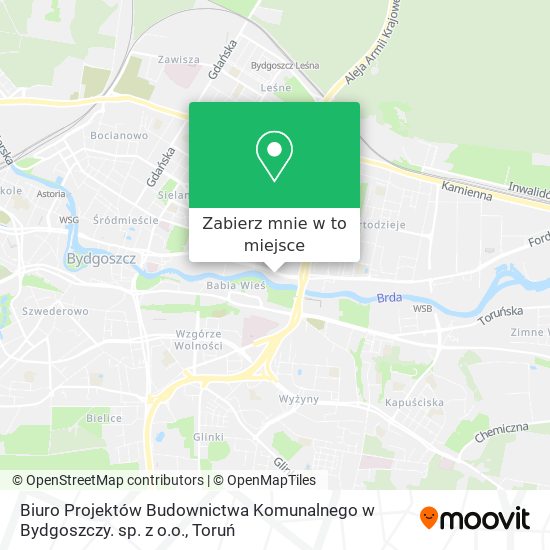 Mapa Biuro Projektów Budownictwa Komunalnego w Bydgoszczy. sp. z o.o.