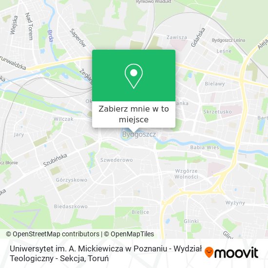 Mapa Uniwersytet im. A. Mickiewicza w Poznaniu - Wydział Teologiczny - Sekcja