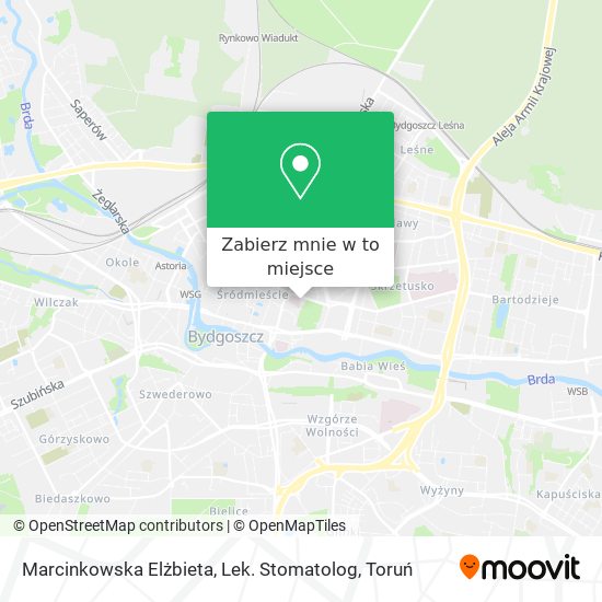 Mapa Marcinkowska Elżbieta, Lek. Stomatolog