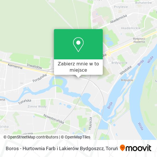 Mapa Boros - Hurtownia Farb i Lakierów Bydgoszcz