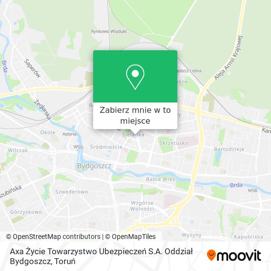 Mapa Axa Życie Towarzystwo Ubezpieczeń S.A. Oddział Bydgoszcz