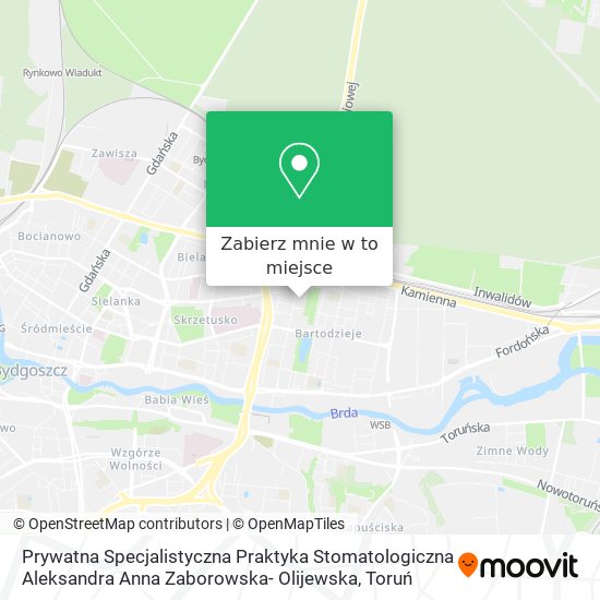 Mapa Prywatna Specjalistyczna Praktyka Stomatologiczna Aleksandra Anna Zaborowska- Olijewska