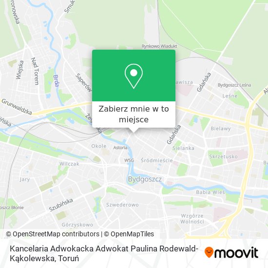 Mapa Kancelaria Adwokacka Adwokat Paulina Rodewald-Kąkolewska