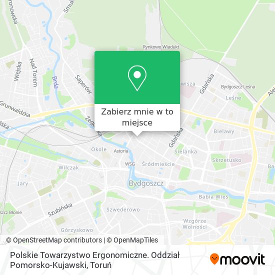 Mapa Polskie Towarzystwo Ergonomiczne. Oddział Pomorsko-Kujawski