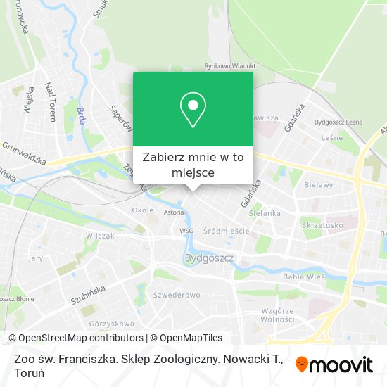Mapa Zoo św. Franciszka. Sklep Zoologiczny. Nowacki T.