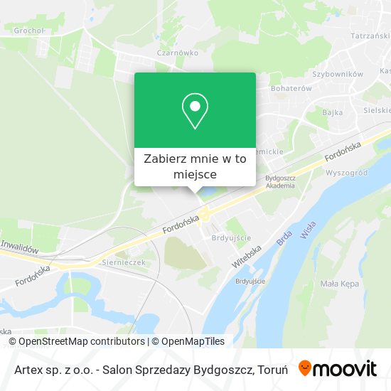 Mapa Artex sp. z o.o. - Salon Sprzedazy Bydgoszcz