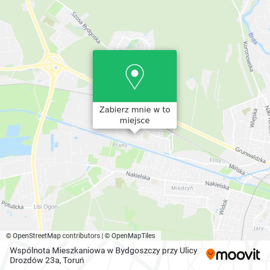 Mapa Wspólnota Mieszkaniowa w Bydgoszczy przy Ulicy Drozdów 23a