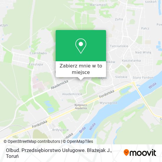 Mapa Olbud. Przedsiębiorstwo Usługowe. Błażejak J.