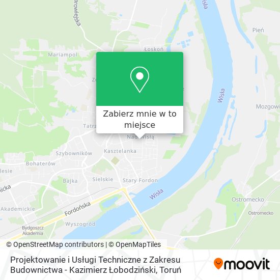 Mapa Projektowanie i Usługi Techniczne z Zakresu Budownictwa - Kazimierz Łobodziński
