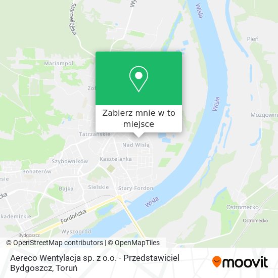 Mapa Aereco Wentylacja sp. z o.o. - Przedstawiciel Bydgoszcz
