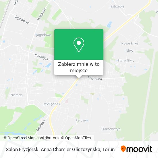 Mapa Salon Fryzjerski Anna Chamier Gliszczyńska