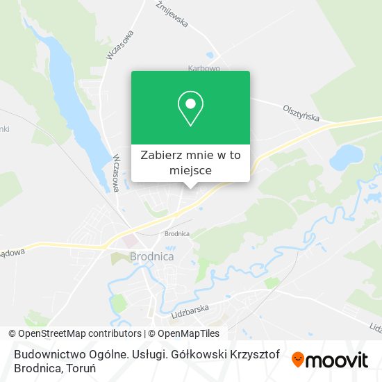 Mapa Budownictwo Ogólne. Usługi. Gółkowski Krzysztof Brodnica
