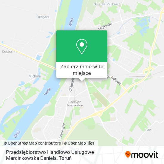 Mapa Przedsiębiorstwo Handlowo Usługowe Marcinkowska Daniela