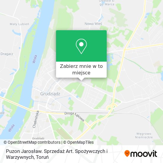 Mapa Puzon Jarosław. Sprzedaż Art. Spożywczych i Warzywnych