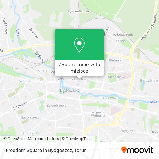 Mapa Freedom Square in Bydgoszcz