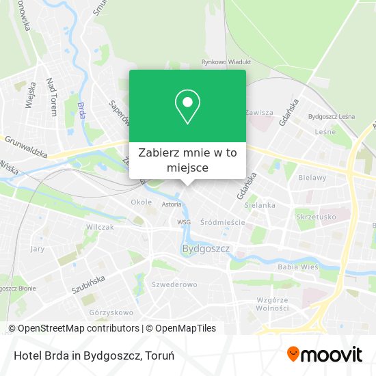 Mapa Hotel Brda in Bydgoszcz