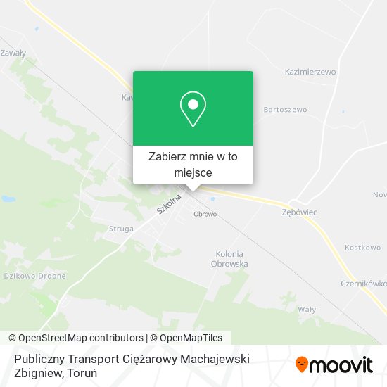 Mapa Publiczny Transport Ciężarowy Machajewski Zbigniew