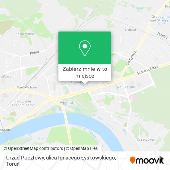 Mapa Urząd Pocztowy, ulica Ignacego Łyskowskiego