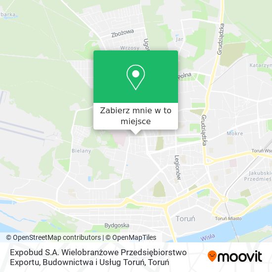 Mapa Expobud S.A. Wielobranżowe Przedsiębiorstwo Exportu, Budownictwa i Usług Toruń