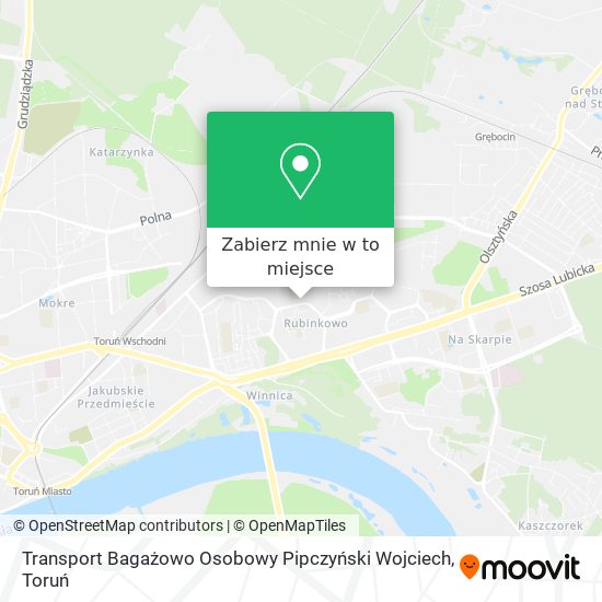 Mapa Transport Bagażowo Osobowy Pipczyński Wojciech
