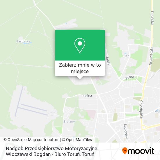 Mapa Nadgob Przedsiębiorstwo Motoryzacyjne. Włoczewski Bogdan - Biuro Toruń