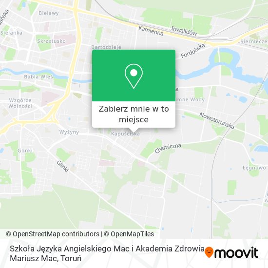 Mapa Szkoła Języka Angielskiego Mac i Akademia Zdrowia Mariusz Mac