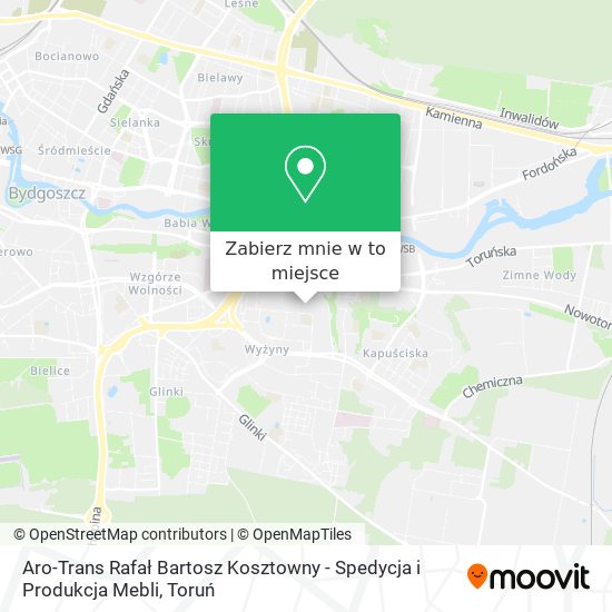Mapa Aro-Trans Rafał Bartosz Kosztowny - Spedycja i Produkcja Mebli