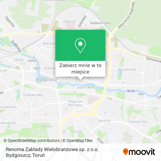 Mapa Renoma Zakłady Wielobranżowe sp. z o.o. Bydgoszcz