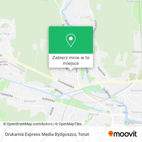 Mapa Drukarnia Express Media Bydgoszcz