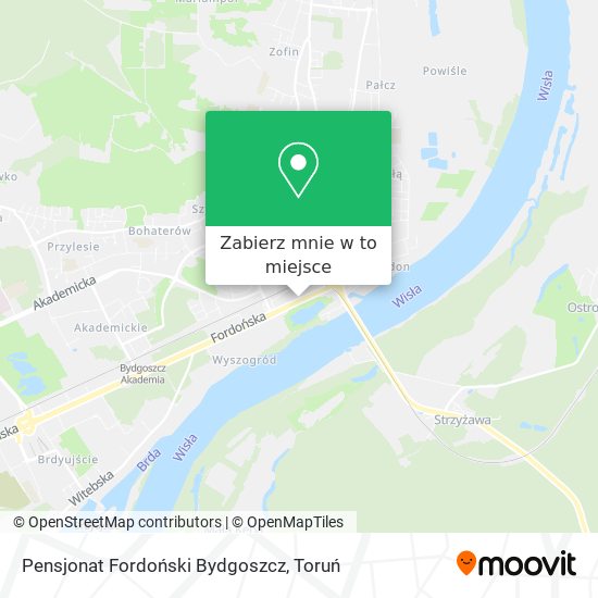 Mapa Pensjonat Fordoński Bydgoszcz