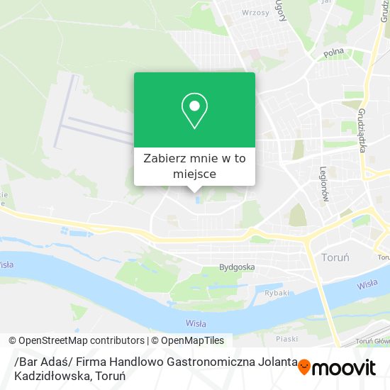 Mapa /Bar Adaś/ Firma Handlowo Gastronomiczna Jolanta Kadzidłowska