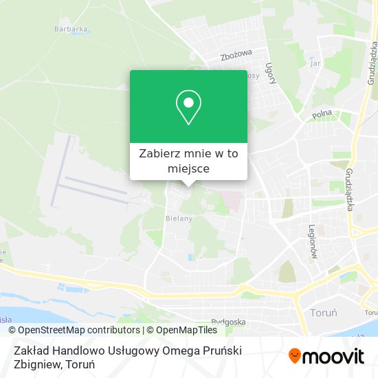 Mapa Zakład Handlowo Usługowy Omega Pruński Zbigniew